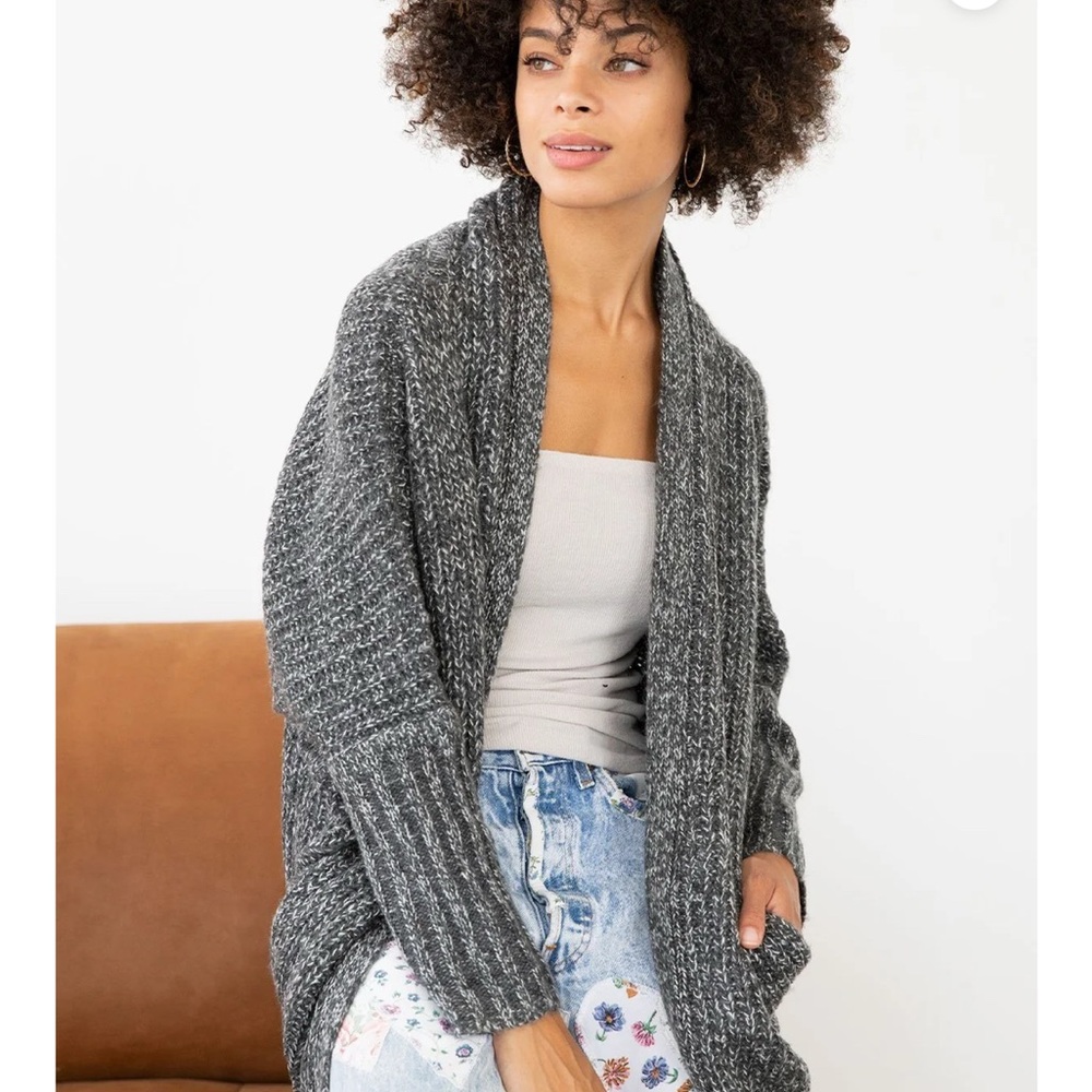 Beach bonfire cocoon cardigan